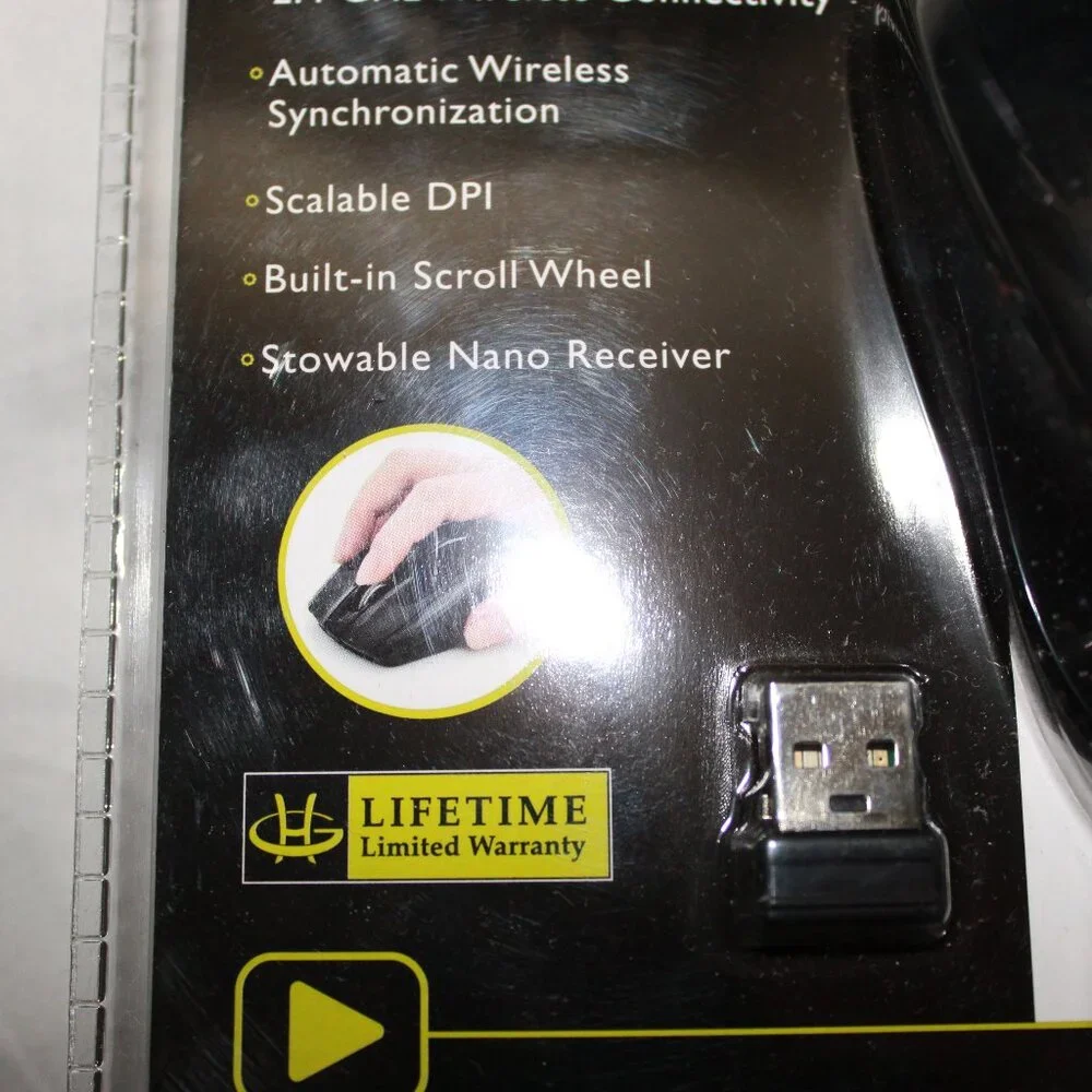 NWT Gear Head 2.4 GHz Wireless Optical Nano Mouse Black